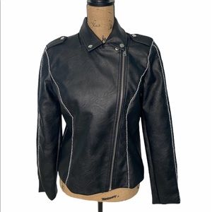 BACCINI FAUX LEATHER JACKET size S NWT
